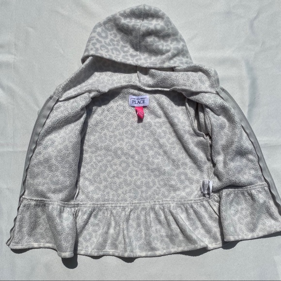 Childrens Place White/Grey Leopard Print Hoodie - Picture 14 of 15